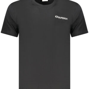 SUPERGA T-SHIRT MANICHE CORTE UOMO NERO