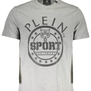 PLEIN SPORT T-SHIRT MANICHE CORTE UOMO GRIGIO
