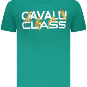 CAVALLI CLASS T-SHIRT MANICHE CORTE UOMO VERDE