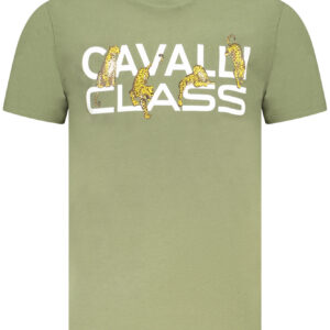 CAVALLI CLASS T-SHIRT MANICHE CORTE UOMO VERDE