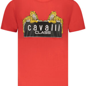 CAVALLI CLASS T-SHIRT MANICHE CORTE UOMO ROSSO