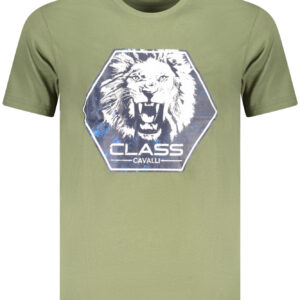 CAVALLI CLASS T-SHIRT MANICHE CORTE UOMO VERDE