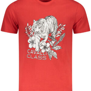 CAVALLI CLASS T-SHIRT MANICHE CORTE UOMO ROSSO