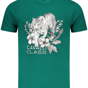 CAVALLI CLASS T-SHIRT MANICHE CORTE UOMO VERDE