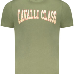 CAVALLI CLASS T-SHIRT MANICHE CORTE UOMO VERDE