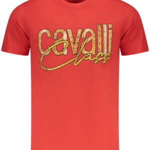 CAVALLI CLASS T-SHIRT MANICHE CORTE UOMO ROSSO