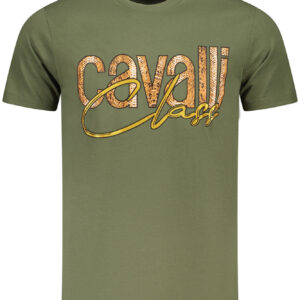 CAVALLI CLASS T-SHIRT MANICHE CORTE UOMO VERDE
