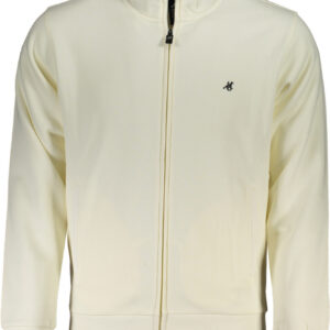 U.S. GRAND FELPA CON ZIP UOMO BIANCO