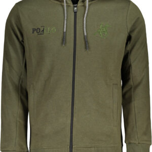 U.S. GRAND FELPA CON ZIP UOMO VERDE