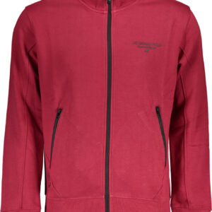 U.S. GRAND FELPA CON ZIP UOMO ROSSO