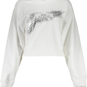GUESS JEANS FELPA SENZA ZIP DONNA BIANCO