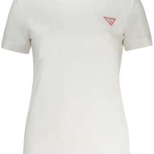 GUESS JEANS T-SHIRT MANICHE CORTE DONNA BIANCO