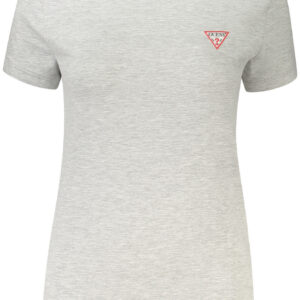 GUESS JEANS T-SHIRT MANICHE CORTE DONNA GRIGIO