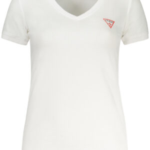 GUESS JEANS T-SHIRT MANICHE CORTE DONNA BIANCO