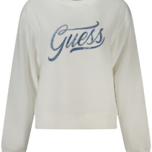 GUESS JEANS FELPA SENZA ZIP DONNA BIANCO