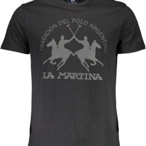 LA MARTINA T-SHIRT MANICHE CORTE UOMO NERO