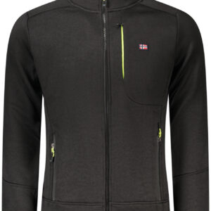 NORWAY 1963 FELPA CON ZIP UOMO NERO