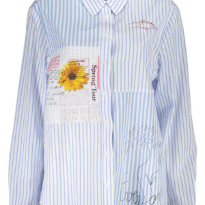 DESIGUAL CAMICIA MANICHE LUNGHE DONNA AZZURRO