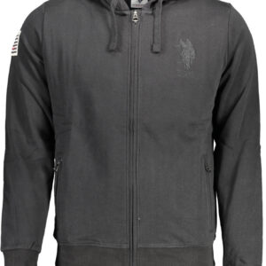 U.S. POLO ASSN. FELPA CON ZIP UOMO NERO
