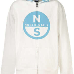 NORTH SAILS FELPA CON ZIP BAMBINO BIANCO