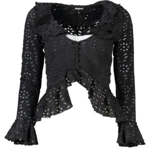 DESIGUAL CAMICIA MANICHE LUNGHE DONNA NERO
