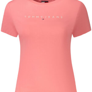 TOMMY HILFIGER T-SHIRT MANICHE CORTE DONNA ROSA