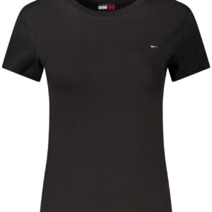 TOMMY HILFIGER T-SHIRT MANICHE CORTE DONNA NERO