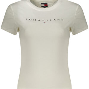 TOMMY HILFIGER T-SHIRT MANICHE CORTE DONNA BIANCO