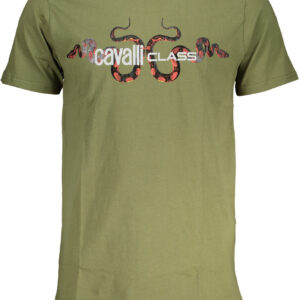 CAVALLI CLASS T-SHIRT MANICHE CORTE UOMO VERDE
