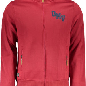 GIAN MARCO VENTURI FELPA CON ZIP UOMO ROSSO