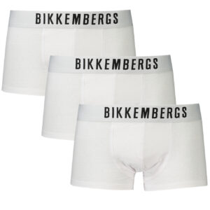 BIKKEMBERGS BOXER UOMO BIANCO
