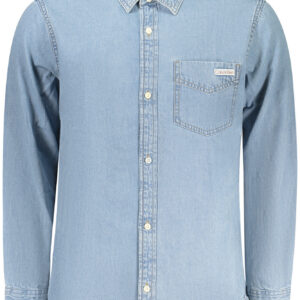 CALVIN KLEIN CAMICIA MANICHE LUNGHE UOMO AZZURRO