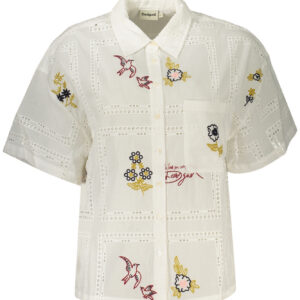 DESIGUAL CAMICIA MANICHE CORTE DONNA BIANCO