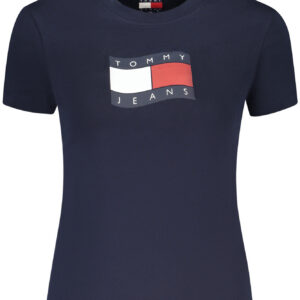TOMMY HILFIGER T-SHIRT MANICHE CORTE DONNA BLU