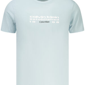 CALVIN KLEIN T-SHIRT MANICHE CORTE UOMO AZZURRO