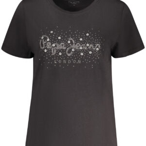 PEPE JEANS T-SHIRT MANICHE CORTE DONNA NERO