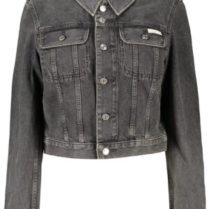 CALVIN KLEIN GIUBBOTTO IN JEANS DONNA NERO