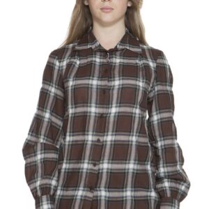 GANT CAMICIA MANICHE LUNGHE DONNA MARRONE