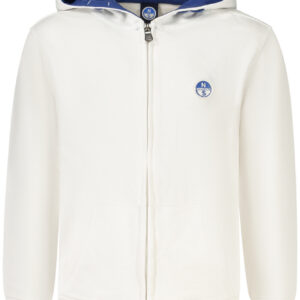NORTH SAILS FELPA CON ZIP BAMBINO BIANCO