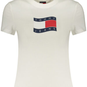 TOMMY HILFIGER T-SHIRT MANICHE CORTE DONNA BIANCO