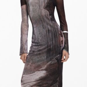 DESIGUAL ABITO LUNGO DONNA MARRONE