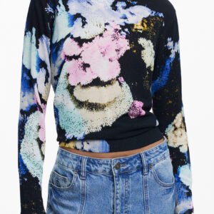 DESIGUAL MAGLIA DONNA NERO