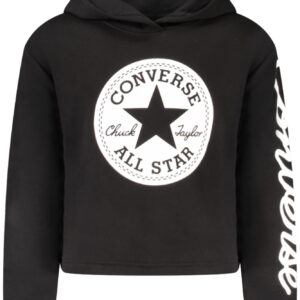 CONVERSE FELPA SENZA ZIP BAMBINA NERO