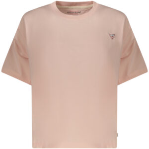 GUESS JEANS T-SHIRT MANICHE CORTE DONNA ROSA
