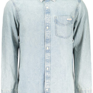 CALVIN KLEIN CAMICIA MANICHE LUNGHE UOMO AZZURRO