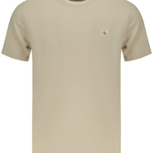CALVIN KLEIN T-SHIRT MANICHE CORTE UOMO BEIGE