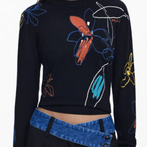 DESIGUAL MAGLIA DONNA NERO