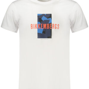 BIKKEMBERGS T-SHIRT MANICHE CORTE UOMO BIANCO