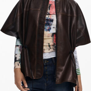 DESIGUAL PONCHO DONNA MARRONE
