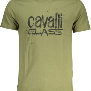 CAVALLI CLASS T-SHIRT MANICHE CORTE UOMO VERDE